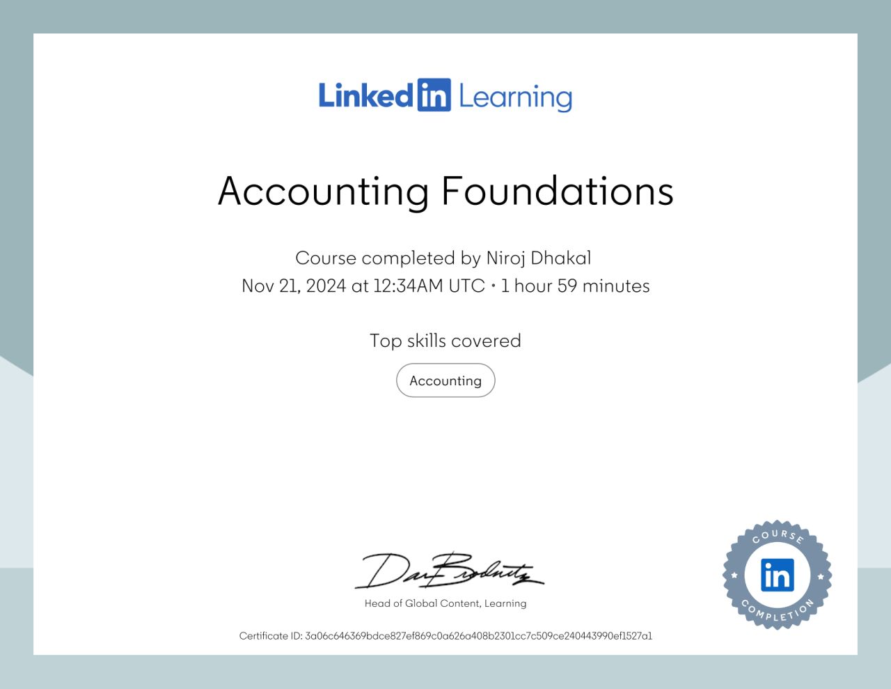 Certificate 1