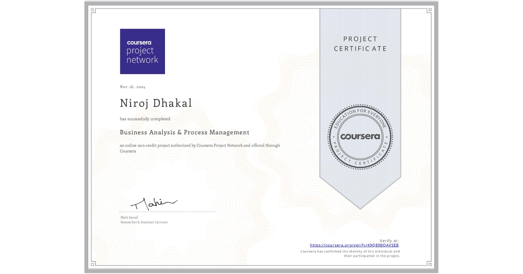 Certificate 2